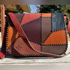 Patricia Nash Patchwork Saddle Bag Purse